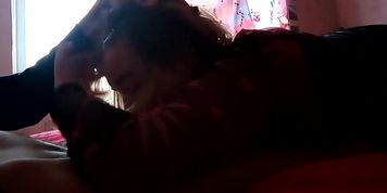 Cherry Moon blowjob, fucking and creampie