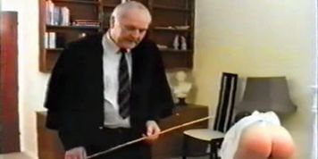 Schoolgirl in the headmaster's office