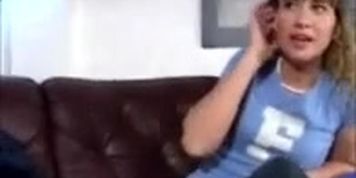 Thug convinces a hot amateur blonde MILF to make porn
