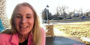 MILF pissing Joanna Meadows public piss