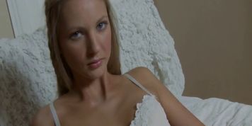 Skinny Blonde Plays With Herself