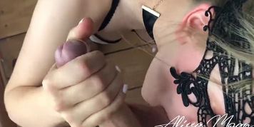 Babe Sucks Big Dick and Balls