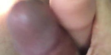 Using Andrea's dildo until she gets home