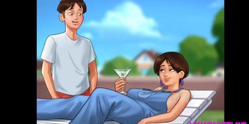 Summertime Saga #56 - Widow Milf Loves Tits Massage (Adult Games)