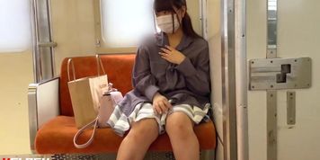 asian girl showing Panties on train 1