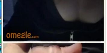 Omegle teen shows boobs for cum