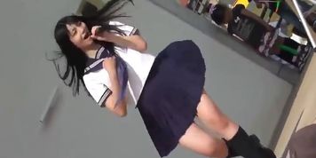 Cute Japanese Students Dance