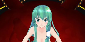 [3D Mmd Futanari] Futanari Sanae Dance & Cock Growth Hq By Monmusumonmusu