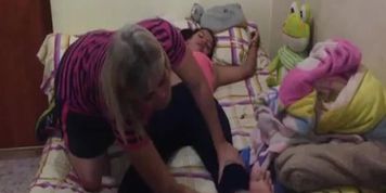 Chubby  Amateur Latino Submits to Mom's Tickle Torture