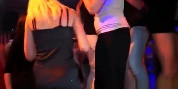 Shameless cfnm girls all out on stripper dick