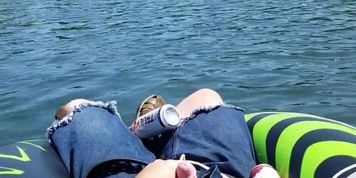 Backwoodsmechanic lazy piss while floating the river 
