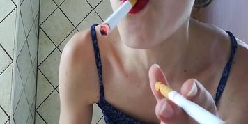 TEEN SMOKING TWO CIGARETTES (Tyler Faith)