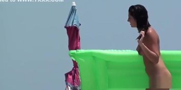 Sexy big shaved pussy naked nudist milfs beach voyeur