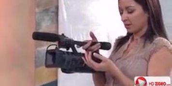 sexy latina gets turned on watching lesbians enjoy each other