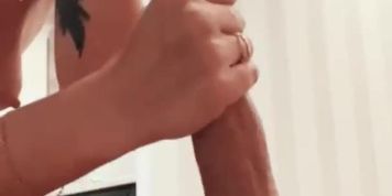 I Hope My Boyfriend Will Never Find Out That I Blow His Best Friend'S Cock While He Is Working..