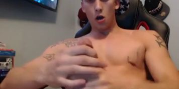 Hot College Guy With Huge Dick Jerking And Selfsucking