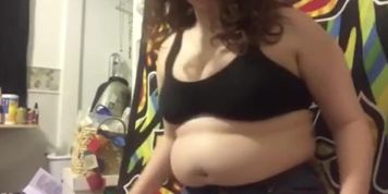 Big belly teen button poppin 