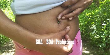 Public Belly Button Play with Belly Ring (Larissa Mendes)