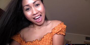 THAI SWINGER - Huge tits Thai MILF wife hot sex in POV with her horny husband (Joon Mali)