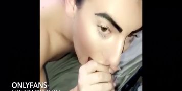 Sexy transgender gives blowjob and footjob to huge BBC onlyfans-lunabarbiedoll 