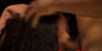 Roughfucked teen dominated by maledoms dick