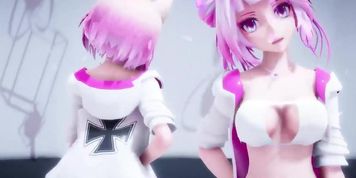 Japanese Hentai MMD the 3D cartoon cuties dancing