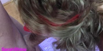 Pretty Blonde Spanish Girl Takes Big Dick In Her Tight Pussy Cum On Tits Pov