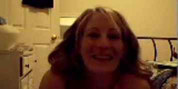 Blonde Wife Strips For Hubby On Cam