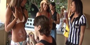 Horny girls enjoying a wild orgy (Veronica Rayne)