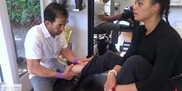 Divine lightskin judo Queen gets injured ankle massaged & toes cracked, PT. 1