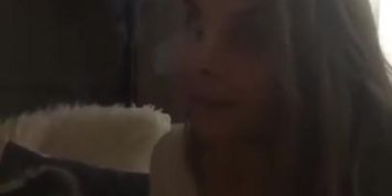 Short but sweet smoking fetish clip of an amazing blonde Cougar