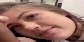 Cute teen blowjob and taking it all in!
