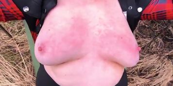 Huge Tits Banged Rough In Outdoor Hunting Stand - German Public Sex Domination