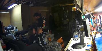 Horny slut sucks cock on hidden camera