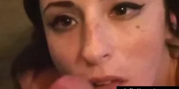 Freckled Cam Cutie Its Cleo Blows & Bangs Pizza Tim!