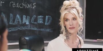 ADULT TIME - Trans Teacher Gray Perrier Rewards Top Student Kimmy Kimm With FREE USE Sex