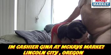 HOTWIFE CASHIER GINA CHEATING WITH CUSTOMERS DOGGYSTYLE