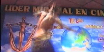 Nude belly Dance on-stage bodacious Arab Brunette