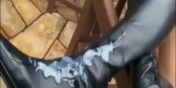 cum on shoe.