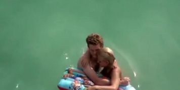 Grumpy topless girl needed a hug