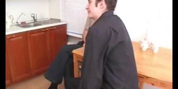 Blonde raped and fucked on table