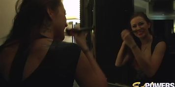 ED POWERS - Watch Alexis Grace swallow a rough pecker