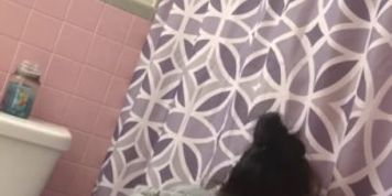 Homemade Gloryhole Sucking White Cock in the Shower