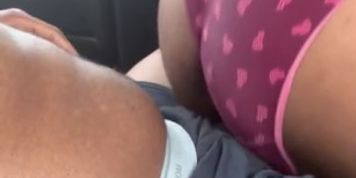 FAT GIRL SLIDING THAT GOOD FAT PUSSY ON MY DICK! TARGET PARKING LOT FUN! 