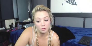 Stunning sexy blonde in pigtails uses A toy In Her perfect Pussy.mp4
