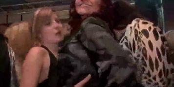Drunk excited chicks on party