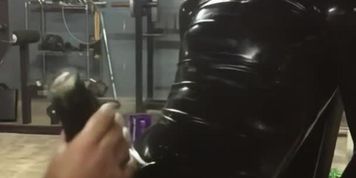 Bound Rubber gimp orgasm (AI-Upscaled FHD)