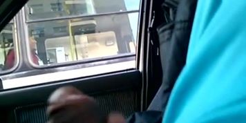 car dickflash for mature on bus