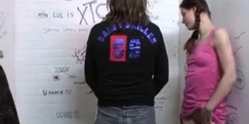 A dick out of the wall for Kim - video 1