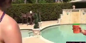 Independence Day turns into threeway action near the pool